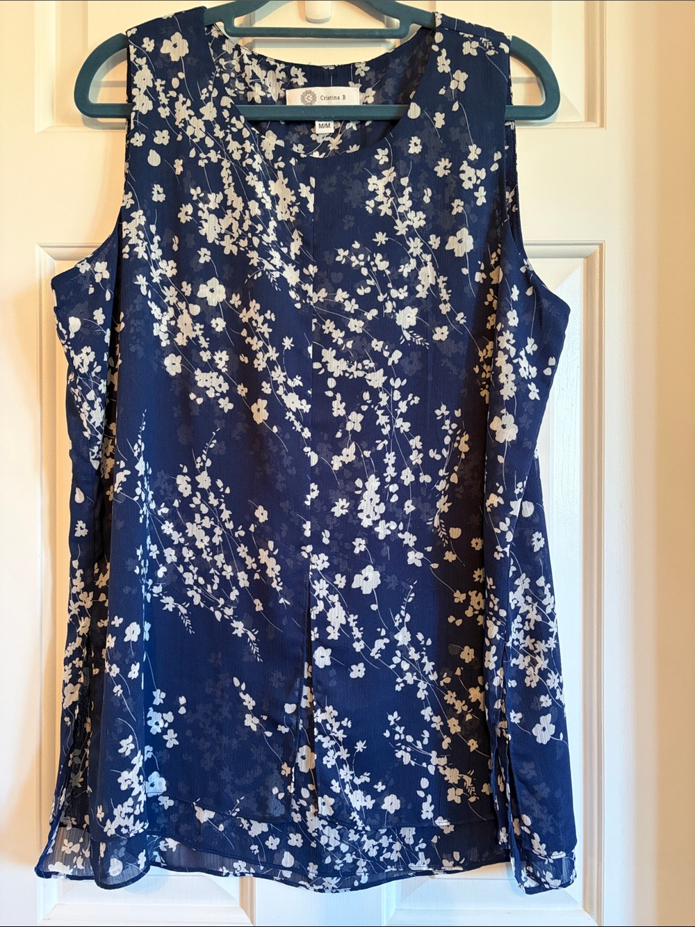 Christina B Floral Sleeveless Blouse US M